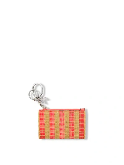 Victoria's Secret Foldover Card Case Keychain In Orange