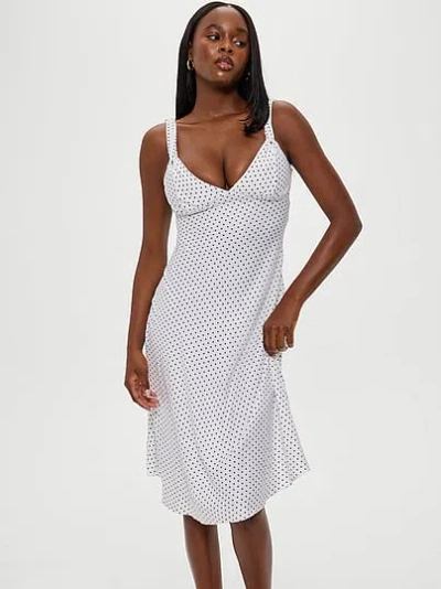 Victoria's Secret Frankies Bikinis Aurora Satin Midi Dress In White