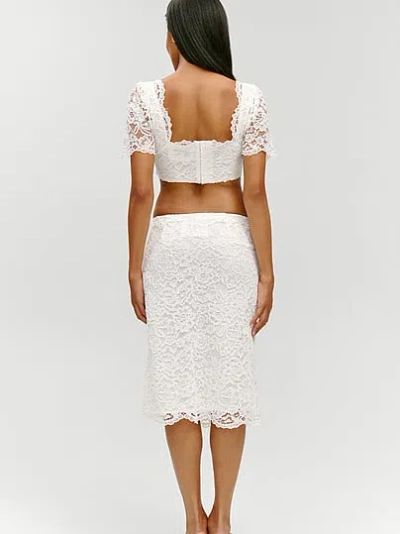 Victoria's Secret Frankies Bikinis Honeymoon Lace Midi Skirt In White