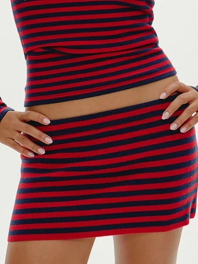 Victoria's Secret Frankies Bikinis Marialla Ribbed Knit Skort In Multi