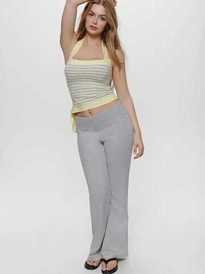 Victoria's Secret Frankies Bikinis Quinn Cloud Knit Pants In Gray