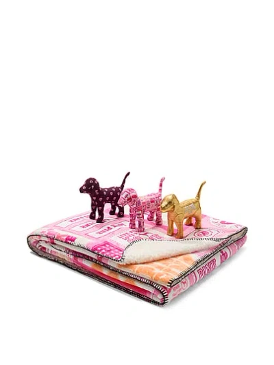 Victoria's Secret Friday Mystery Mini Dog + Cozy Plush Blanket In Multicolored
