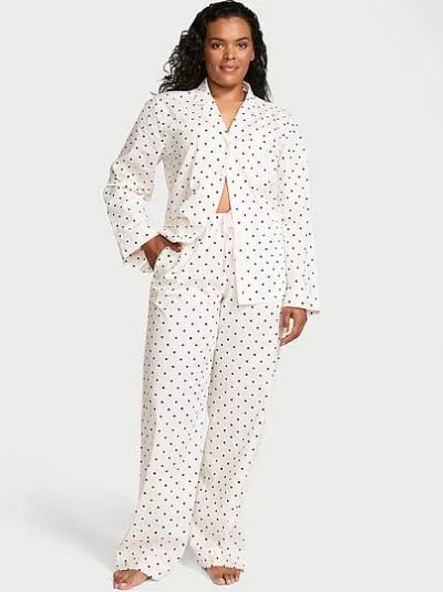 Victoria's Secret Heritage Cotton Long Pajama Set In Print