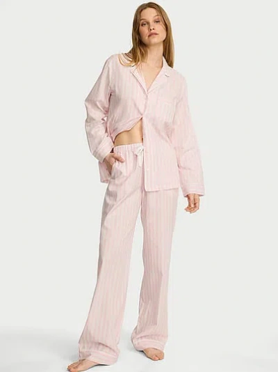 Victoria's Secret Heritage Cotton Long Pajama Set In Print