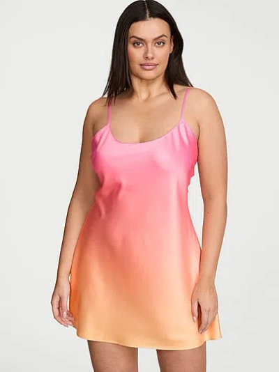 Victoria's Secret Heritage Stripe Satin Mini Slip In Multi