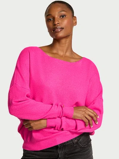Victoria's Secret Knit Boatneck Sweater In Pink