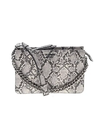 Pre-owned Victoria's Secret Leather Crossbody Bag In Gray