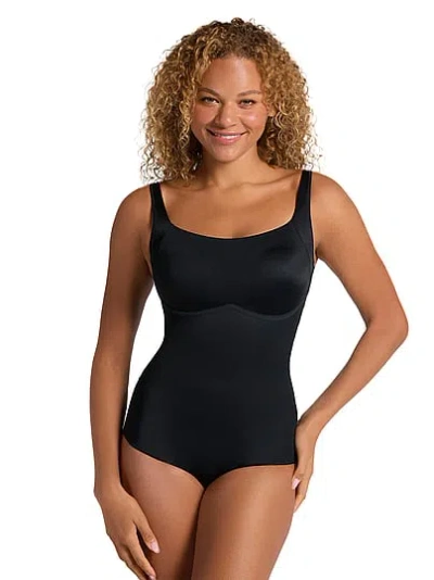 Victoria's Secret Leonisa Shapewear Scoop Back Wireless Sculpting Bodysuit In Black