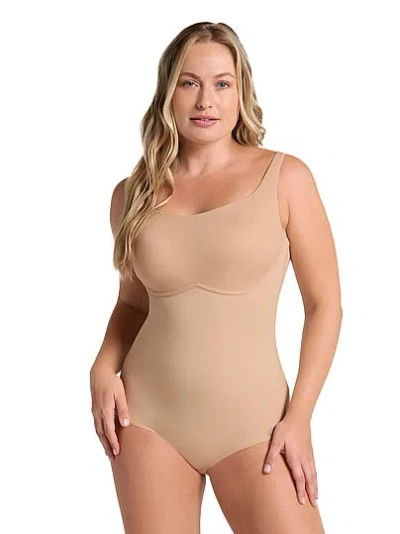 Victoria's Secret Leonisa Shapewear Scoop Back Wireless Sculpting Bodysuit In Neutral