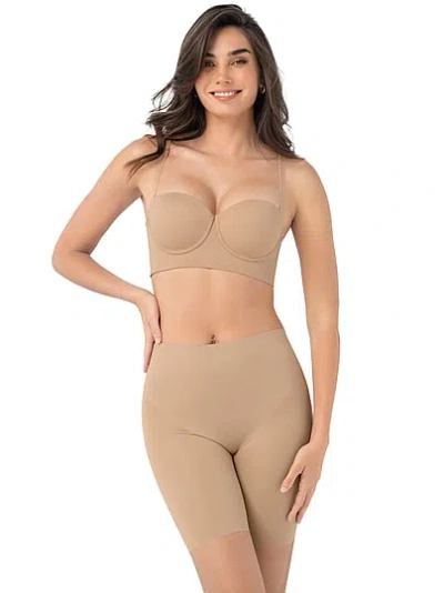 Victoria's Secret Leonisa Shapewear Seamless Backless Moderate Shaper Short In Brown