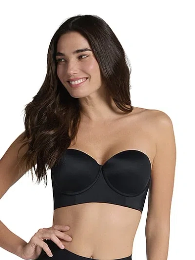 Victoria's Secret Leonisa Shapewear Smoothing Strapless Longline Bra In Black