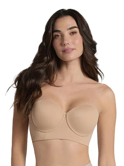 Victoria's Secret Leonisa Shapewear Smoothing Strapless Longline Bra In Neutral