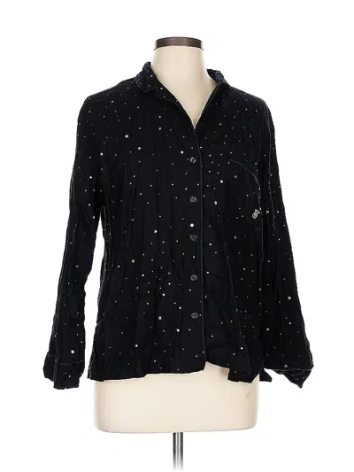 Pre-owned Victoria's Secret Long Sleeve Blouse In Black