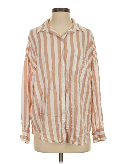 Pre-owned Victoria's Secret Long Sleeve Blouse In Tan
