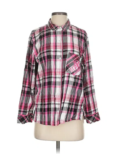 Pre-owned Victoria's Secret Long Sleeve Button Down Shirt In Pink