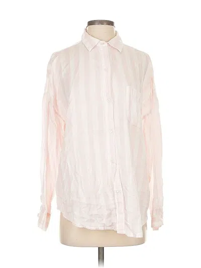 Pre-owned Victoria's Secret Long Sleeve Button Down Shirt In Pink