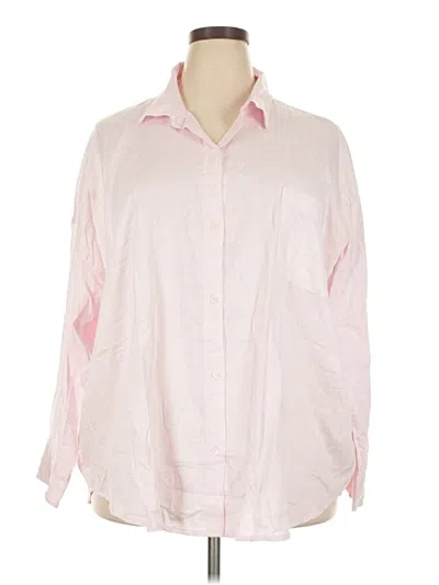 Victoria's Secret Long Sleeve Button Down Shirt In Purple