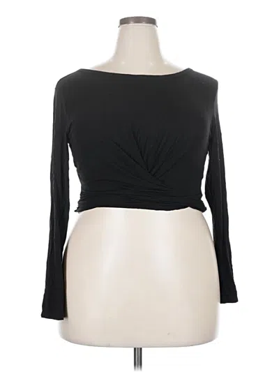 Pre-owned Victoria's Secret Long Sleeve T-shirt In Black