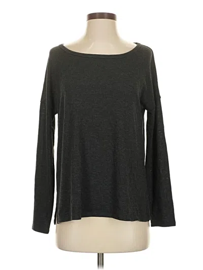 Pre-owned Victoria's Secret Long Sleeve T-shirt In Gray