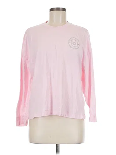Pre-owned Victoria's Secret Long Sleeve T-shirt In Pink