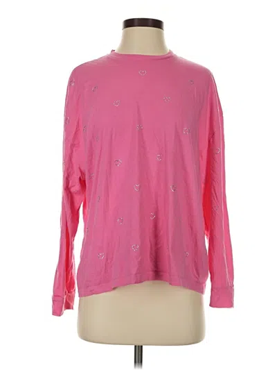 Pre-owned Victoria's Secret Long Sleeve T-shirt In Pink
