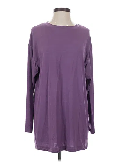 Pre-owned Victoria's Secret Long Sleeve T-shirt In Purple