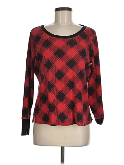 Pre-owned Victoria's Secret Long Sleeve T-shirt In Red