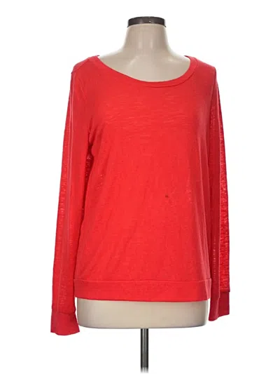 Pre-owned Victoria's Secret Long Sleeve T-shirt In Red