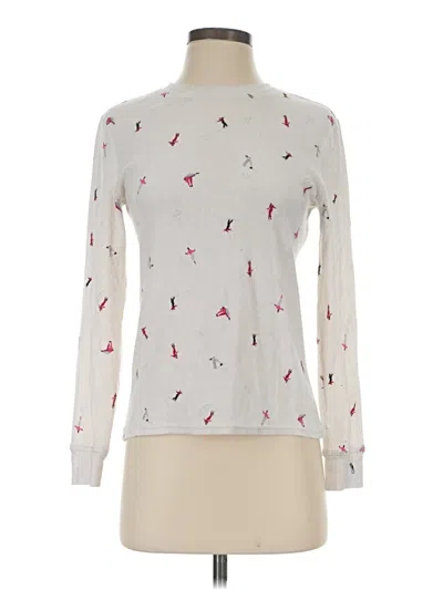 Pre-owned Victoria's Secret Long Sleeve T-shirt In Silver