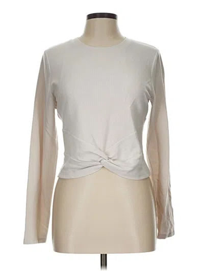 Pre-owned Victoria's Secret Long Sleeve T-shirt In White