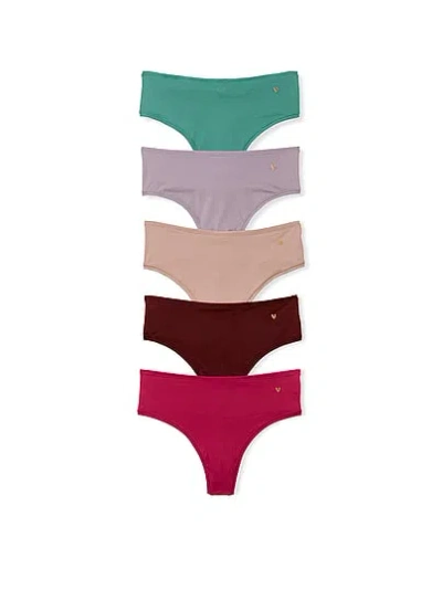 Victoria's Secret Love Cloud 5-pack Mid-rise Thong Panties In Print