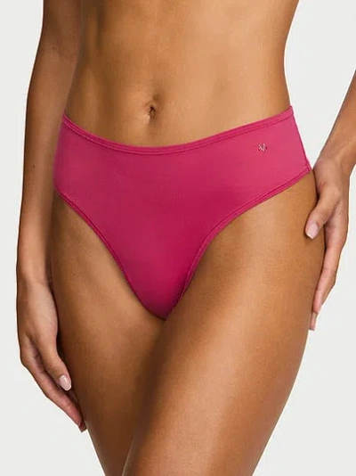 Victoria's Secret Love Cloud Mid-rise Thong Panty In Pink