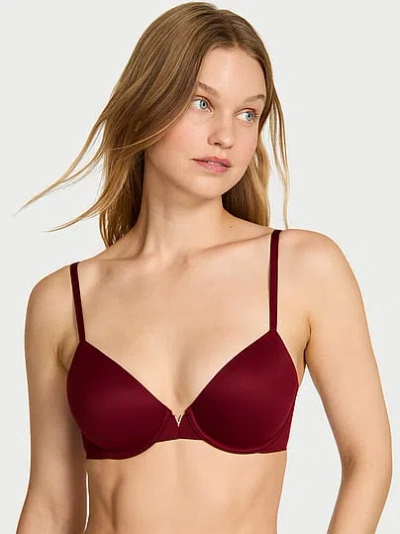 Victoria's Secret Love Cloud Smooth Lightly Lined Full-coverage Bra In Burgundy