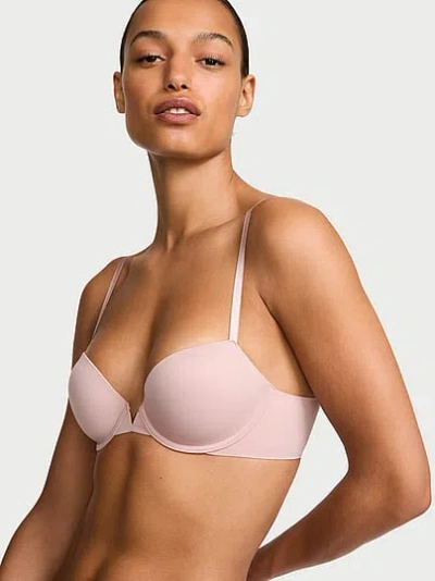 Victoria's Secret Love Cloud Smooth Lightly Lined Plunge Demi Bra In Beige