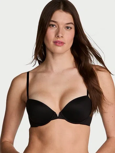Victoria's Secret Love Cloud Smooth Lightly Lined Plunge Demi Bra In Black