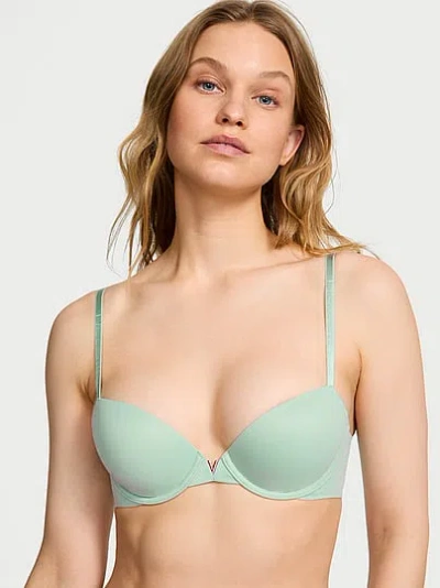Victoria's Secret Love Cloud Smooth Lightly Lined Plunge Demi Bra In Green