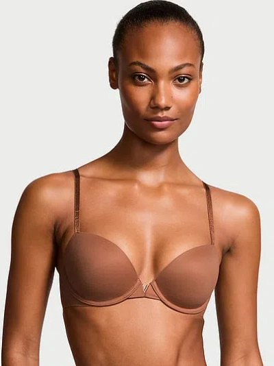 Victoria's Secret Love Cloud Smooth Lightly Lined Plunge Demi Bra In Brown