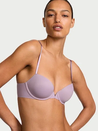 Victoria's Secret Love Cloud Smooth Lightly Lined Plunge Demi Bra In Pink