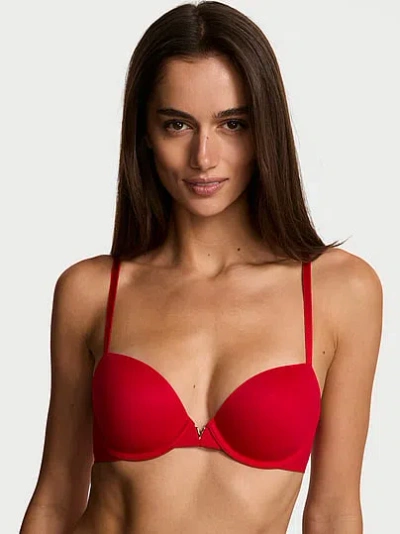 Victoria's Secret Love Cloud Smooth Lightly Lined Plunge Demi Bra In Red