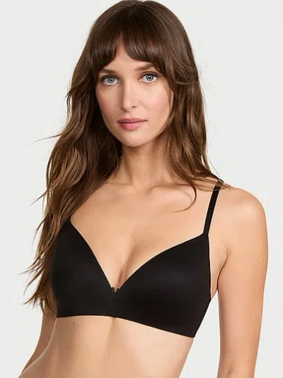 Victoria's Secret Love Cloud Wireless Push-up Bra In Black