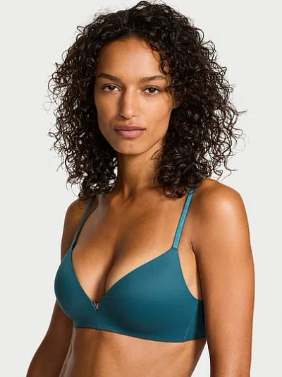 Victoria's Secret Love Cloud Wireless Push-up Bra In Green