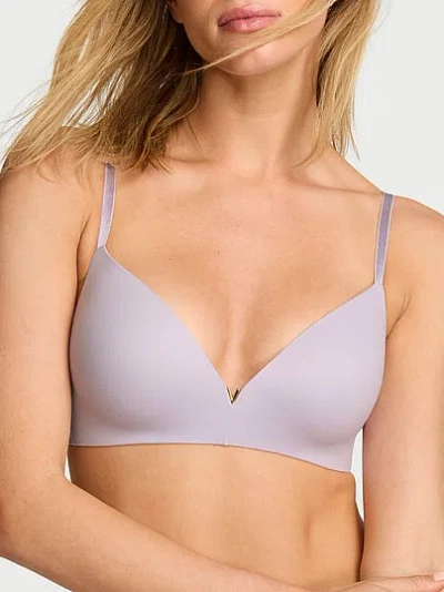 Victoria's Secret Love Cloud Wireless Push-up Bra In Purple