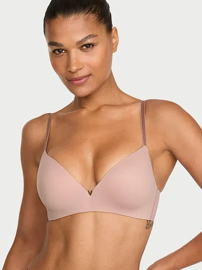 Victoria's Secret Love Cloud Wireless Push-up Bra In Beige