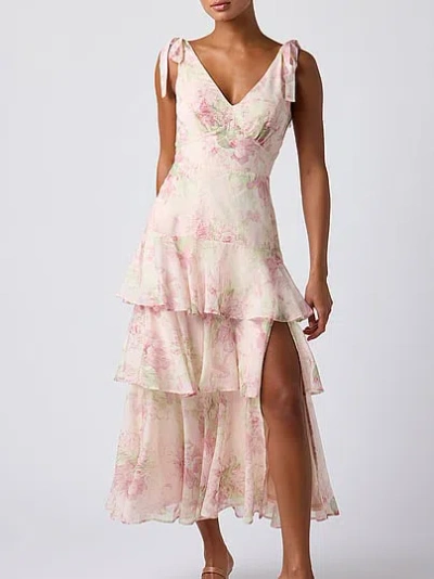 Victoria's Secret Lulus Arya Tiered Midi Dress In Pink