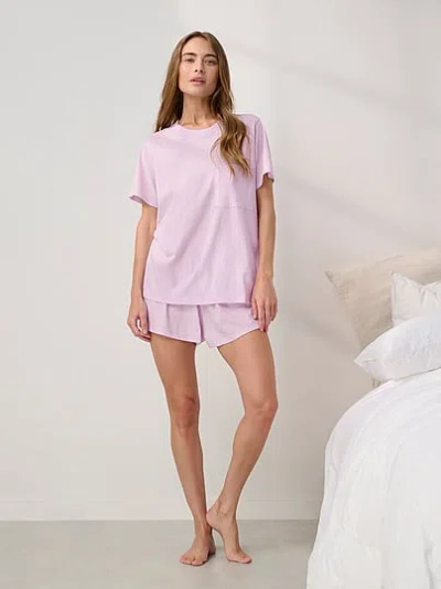 Victoria's Secret Lunya Organic Pima Tee Short Set In Purple