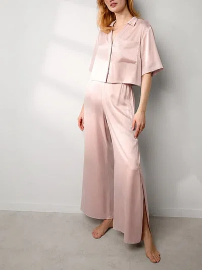 Victoria's Secret Lunya Washable Silk High-rise Pant Set In Pink