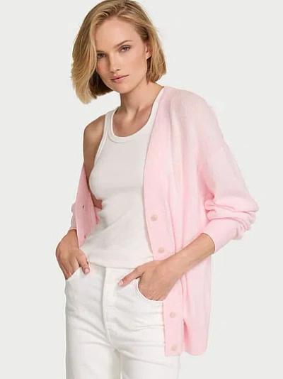 Victoria's Secret Luxe Knit Cardigangan Sweater In Pink
