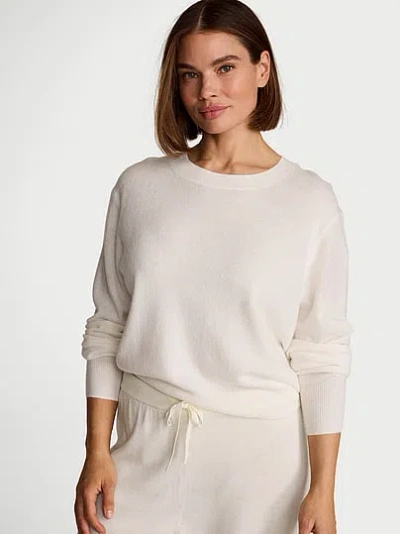 Victoria's Secret Luxe Knit Crewneck In White