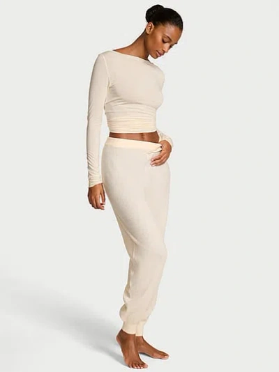 Victoria's Secret Luxe Knit Jogger Pants In Orange