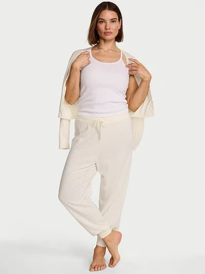 Victoria's Secret Luxe Knit Jogger Pants In Neutral